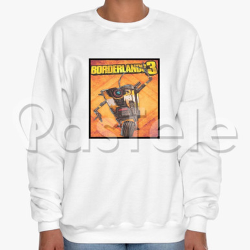 Borderlands 3 Claptrap Custom Unisex Crewneck Sweatshirt Cotton Polyester Fabric Cloth