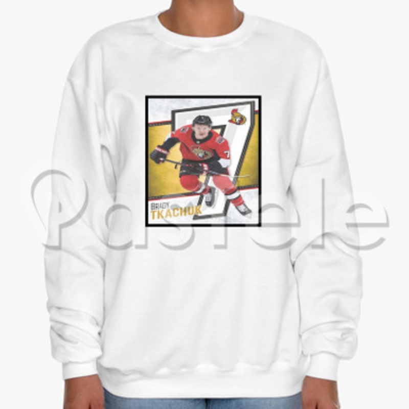 Brady Tkachuk Ottawa Senators NHL Custom Unisex Crewneck Sweatshirt Cotton Polyester Fabric Cloth