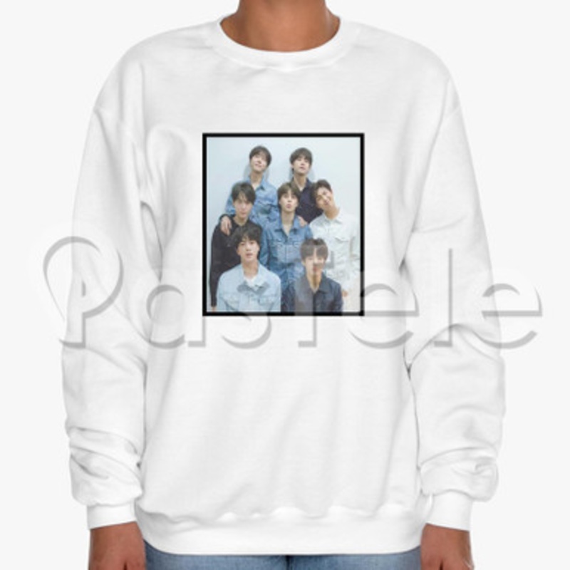 BTS Custom Unisex Crewneck Sweatshirt Cotton Polyester Fabric Cloth
