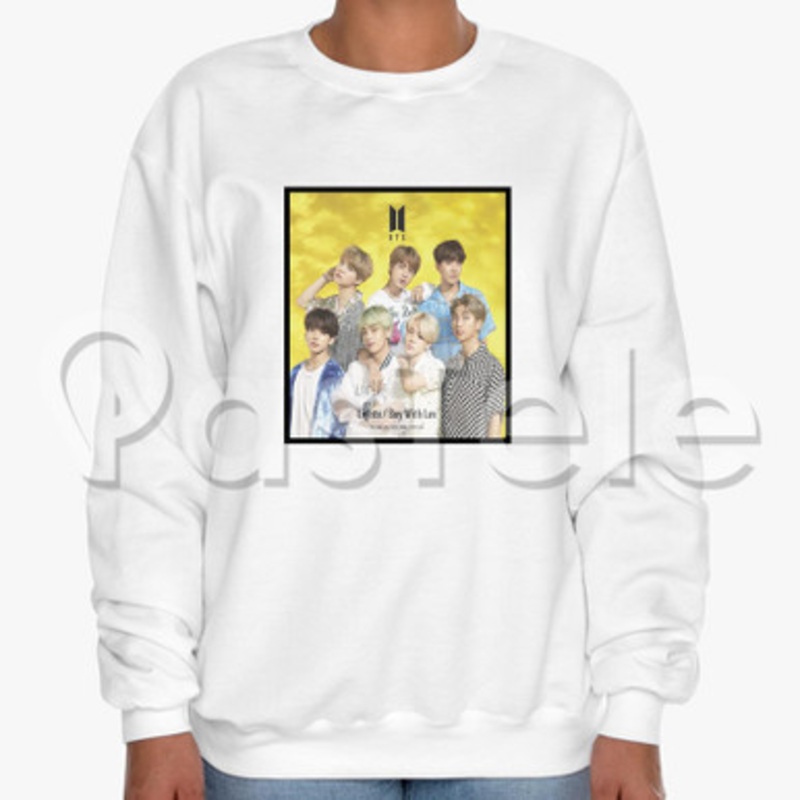 Bts Lights Boy With Luv Custom Unisex Crewneck Sweatshirt Cotton Polyester Fabric Cloth
