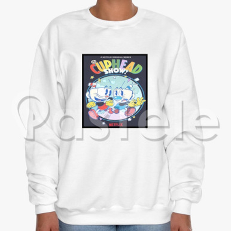 Cuphead Custom Unisex Crewneck Sweatshirt Cotton Polyester Fabric Cloth