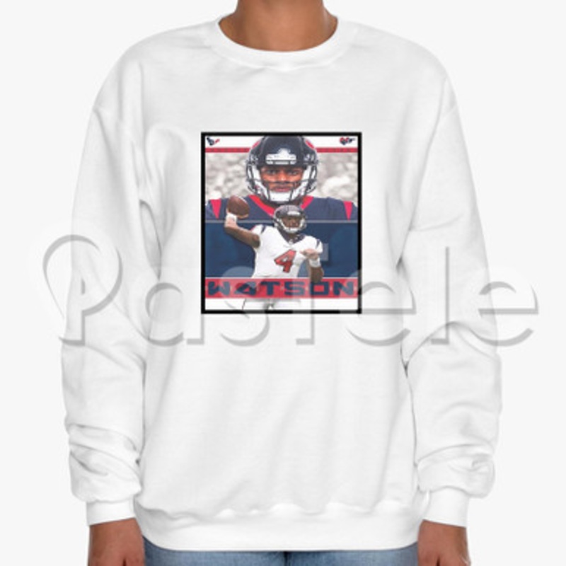 Deshaun Watson NFL Houston Texans Custom Unisex Crewneck Sweatshirt Cotton Polyester Fabric Cloth