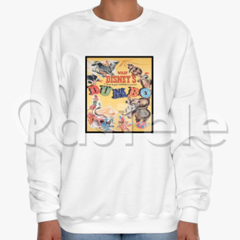 Disney Dumbo Classic Custom Unisex Crewneck Sweatshirt Cotton Polyester Fabric Cloth
