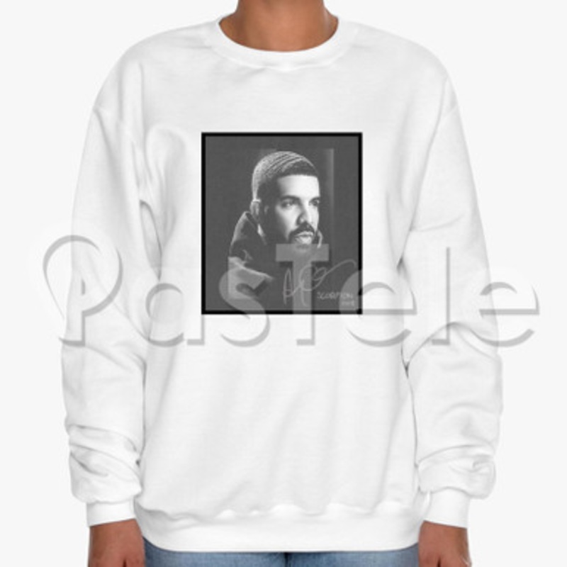 Drake Blue Tint Custom Unisex Crewneck Sweatshirt Cotton Polyester Fabric Cloth