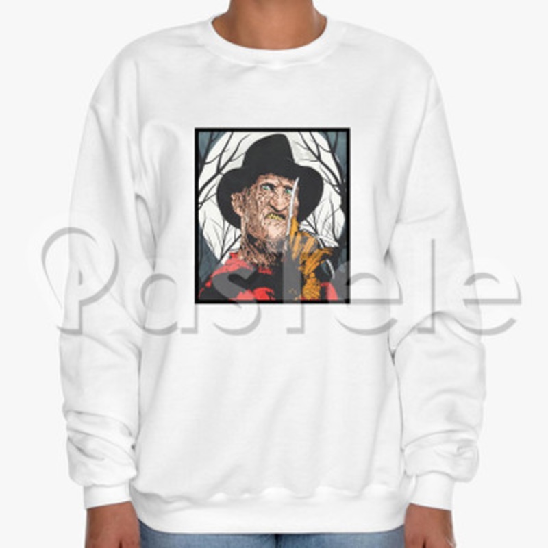 Freddy Krueger Custom Unisex Crewneck Sweatshirt Cotton Polyester Fabric Cloth