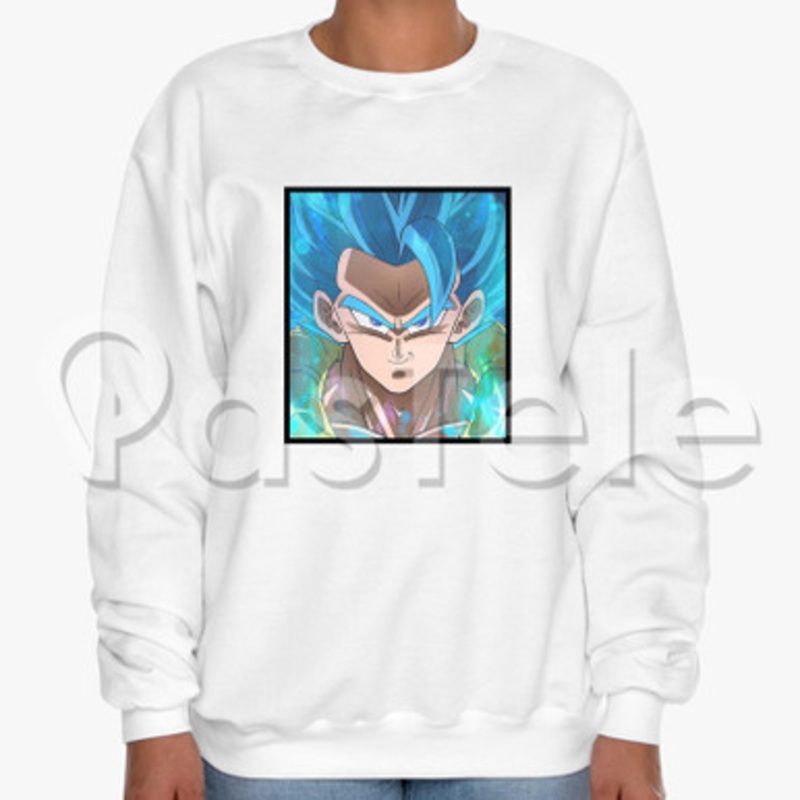 Gogeta Blue Fusion DBS Custom Unisex Crewneck Sweatshirt Cotton Polyester Fabric Cloth