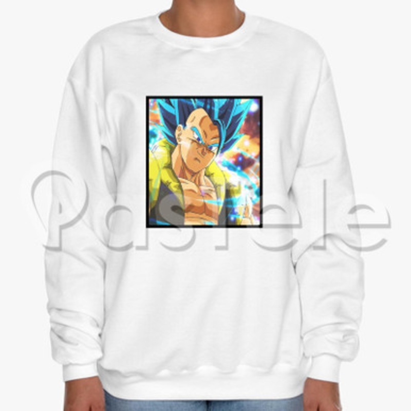 gogeta super saiyan blue Custom Unisex Crewneck Sweatshirt Cotton Polyester Fabric Cloth