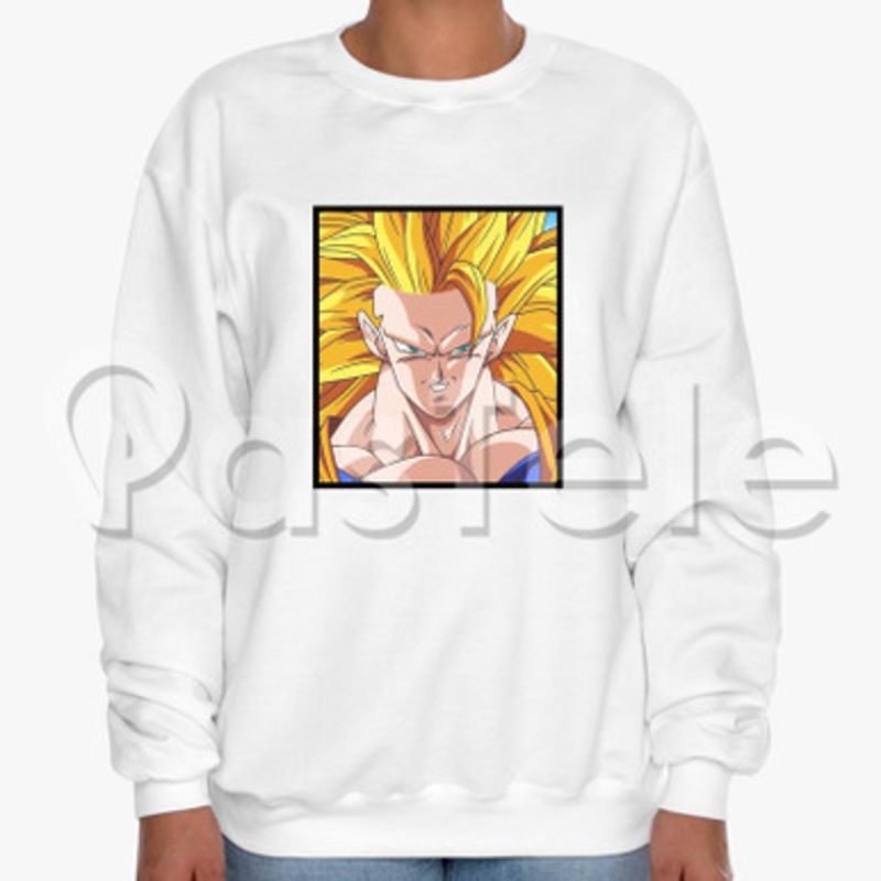 goku ssj 3 Custom Unisex Crewneck Sweatshirt Cotton Polyester Fabric Cloth