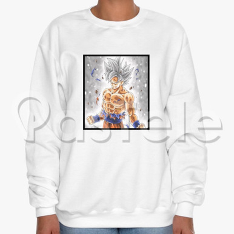 Goku Ultra Instinct DBS Custom Unisex Crewneck Sweatshirt Cotton Polyester Fabric Cloth