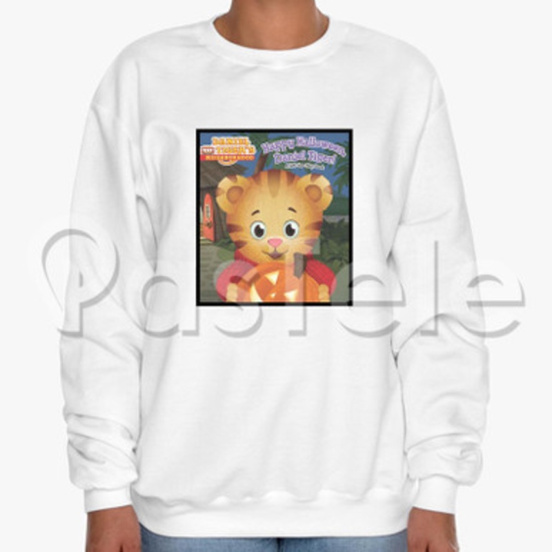 Happy Halloween Daniel Tiger Custom Unisex Crewneck Sweatshirt Cotton Polyester Fabric Cloth
