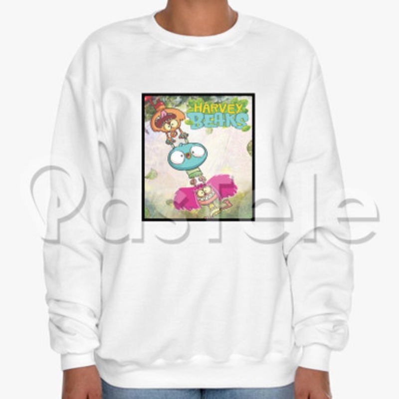 Harvey Beaks Custom Unisex Crewneck Sweatshirt Cotton Polyester Fabric Cloth
