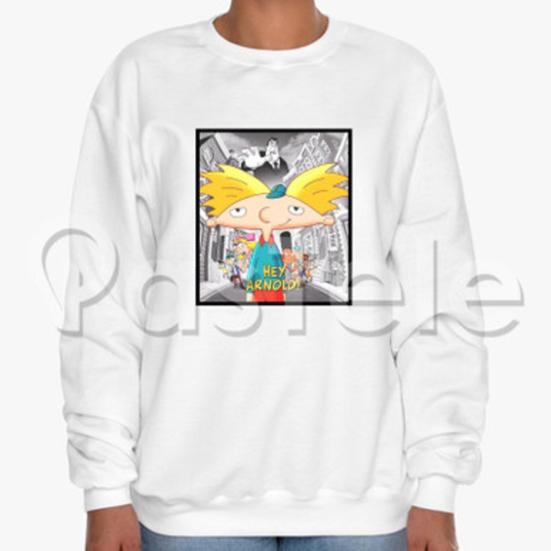 Hey Arnold Custom Unisex Crewneck Sweatshirt Cotton Polyester Fabric Cloth