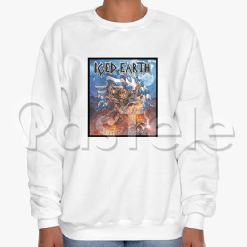 Iced Earth Alive In Athens Custom Unisex Crewneck Sweatshirt Cotton Polyester Fabric Cloth