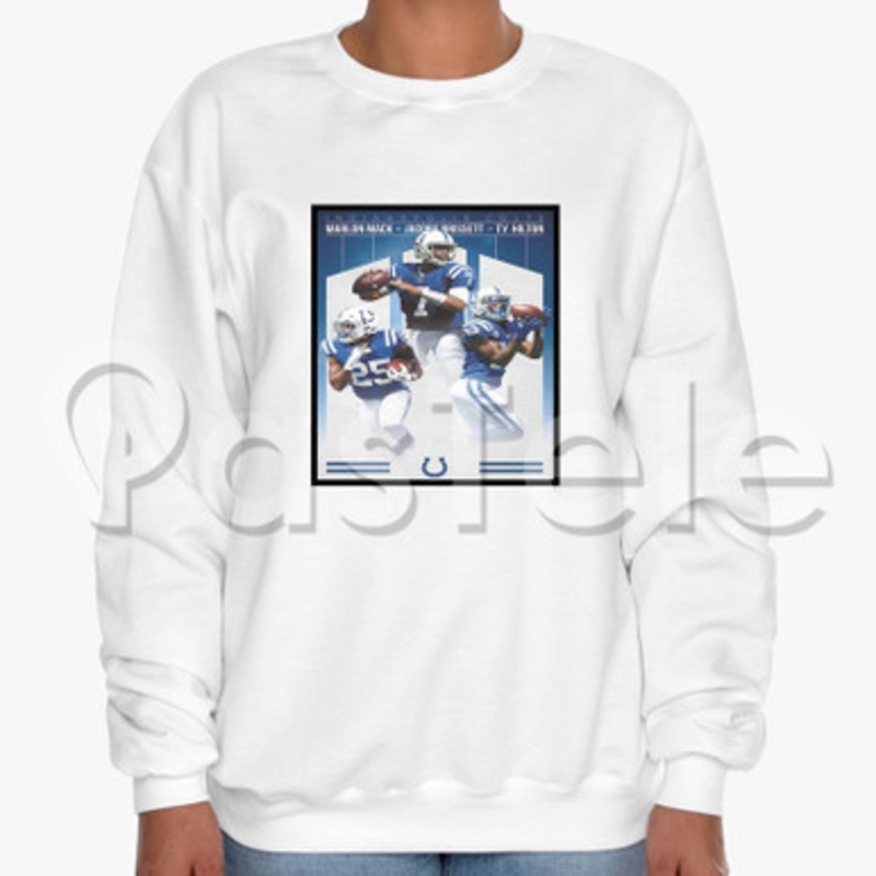 Indianapolis Colts NFL Custom Unisex Crewneck Sweatshirt Cotton Polyester Fabric Cloth