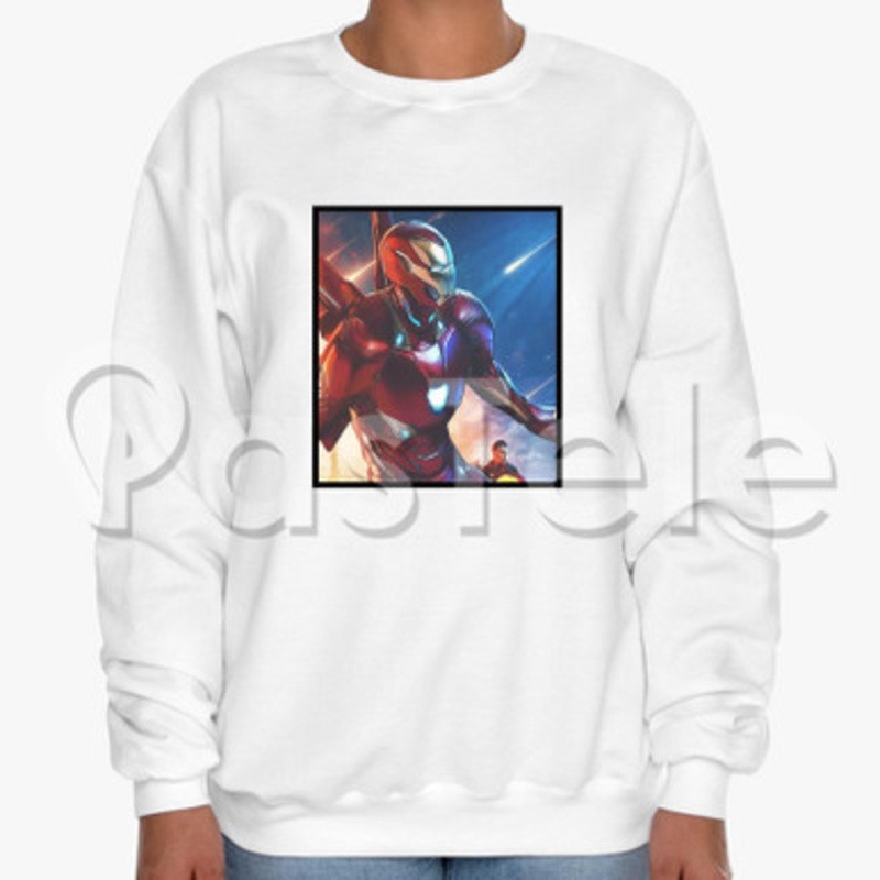 Iron Man Custom Unisex Crewneck Sweatshirt Cotton Polyester Fabric Cloth