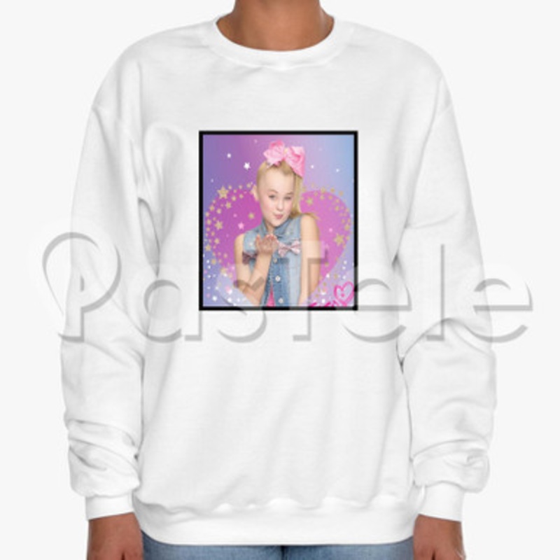 jojo siwa 3 Custom Unisex Crewneck Sweatshirt Cotton Polyester Fabric Cloth