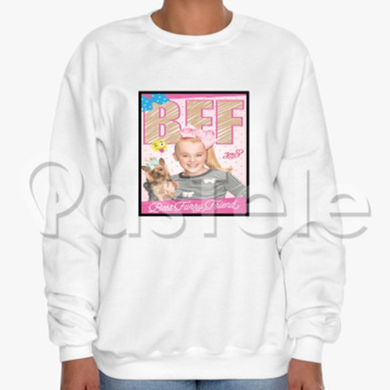 Jojo Siwa BFF Custom Unisex Crewneck Sweatshirt Cotton Polyester Fabric Cloth