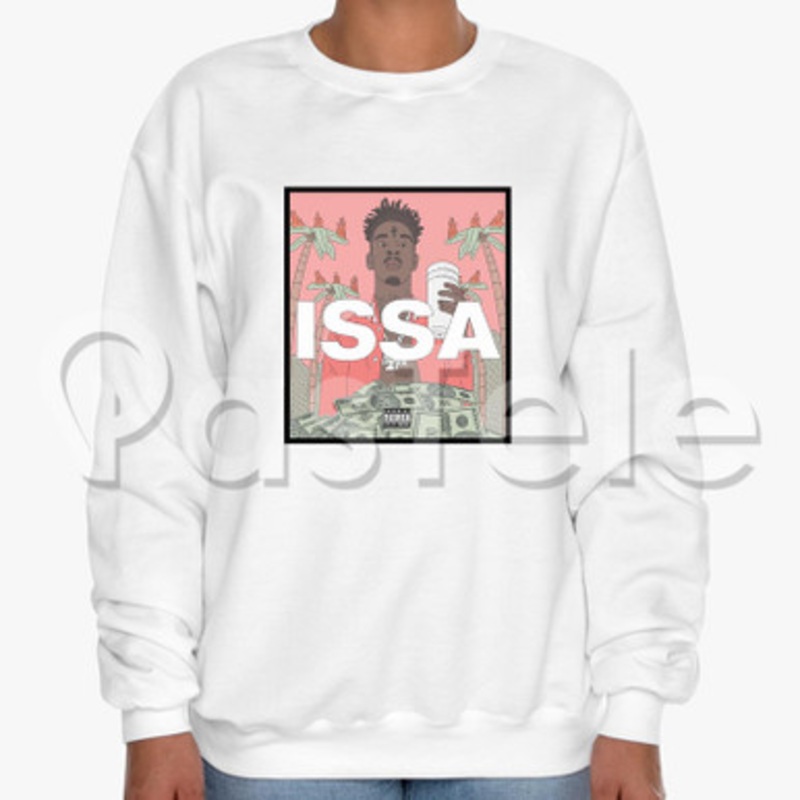 21 Savage Baby Girl Custom Unisex Crewneck Sweatshirt Cotton Polyester Fabric Cloth