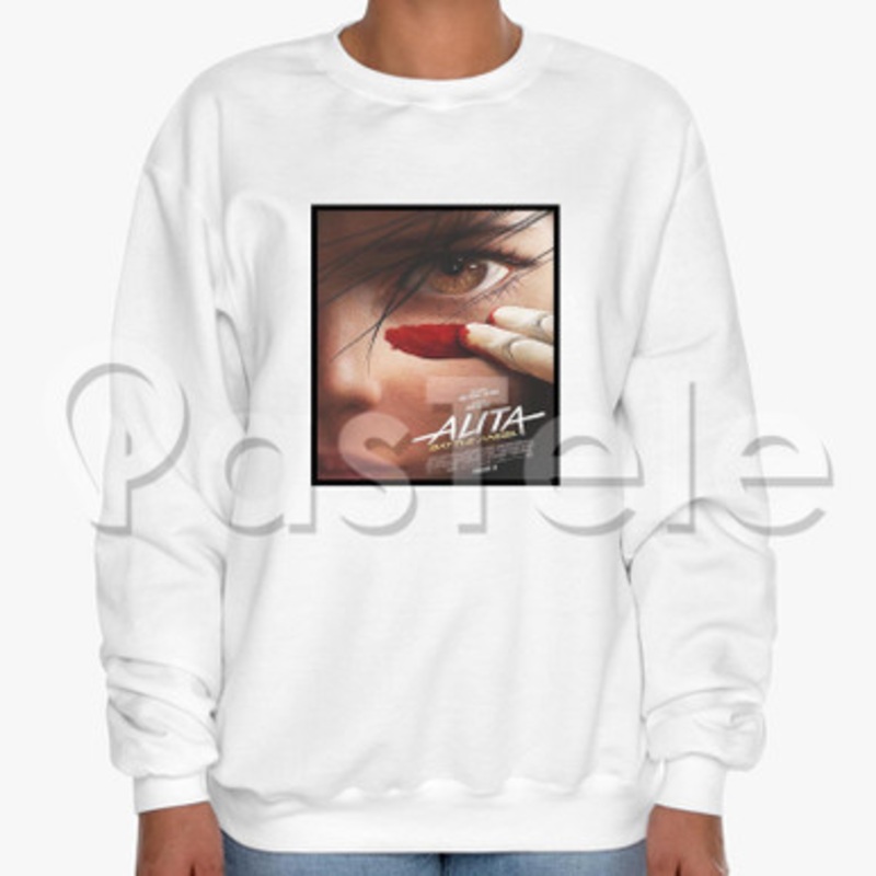 Alita Battle Angel Custom Unisex Crewneck Sweatshirt Cotton Polyester Fabric Cloth