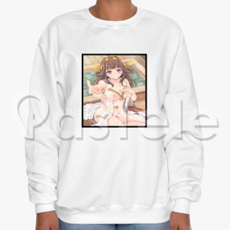 Aoi Hime Jitaku Keibiin Custom Unisex Crewneck Sweatshirt Cotton Polyester Fabric Cloth