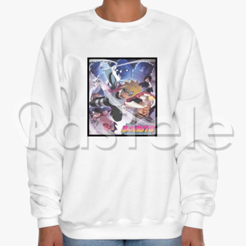 Boruto Naruto Next Generations ANime Custom Unisex Crewneck Sweatshirt Cotton Polyester Fabric Cloth