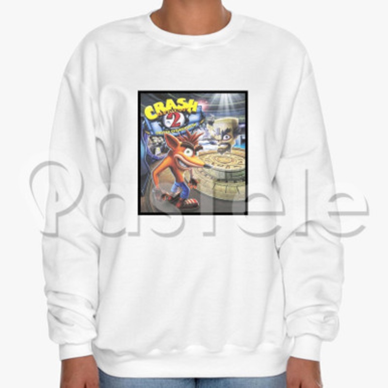 Crash Bandicoot 2 Custom Unisex Crewneck Sweatshirt Cotton Polyester Fabric Cloth