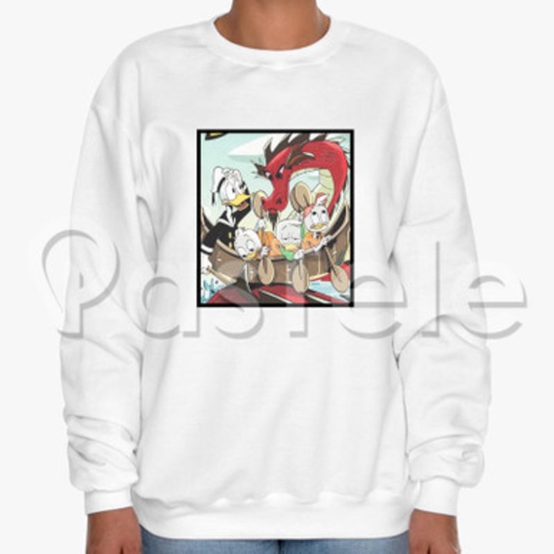Duck Tales Custom Unisex Crewneck Sweatshirt Cotton Polyester Fabric Cloth