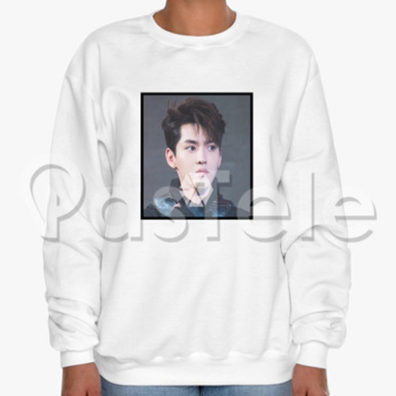 Exo Kris Wu Custom Unisex Crewneck Sweatshirt Cotton Polyester Fabric Cloth