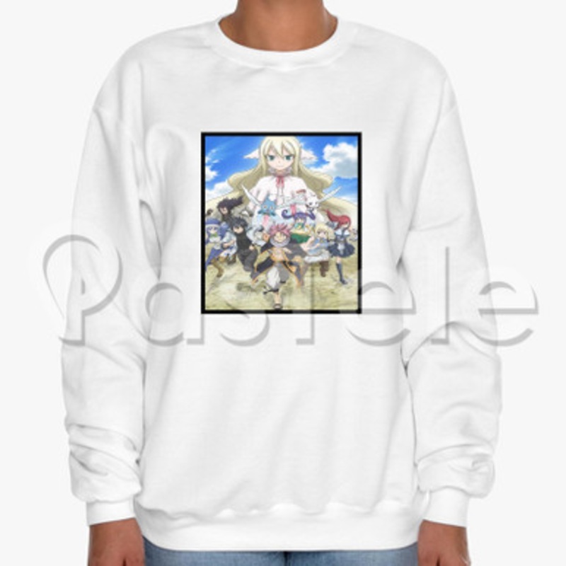 Fairy tail Anime Custom Unisex Crewneck Sweatshirt Cotton Polyester Fabric Cloth