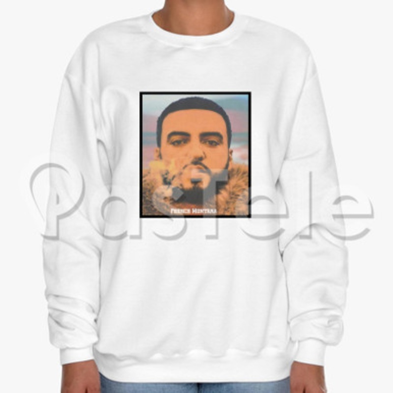 French Montana Custom Unisex Crewneck Sweatshirt Cotton Polyester Fabric Cloth