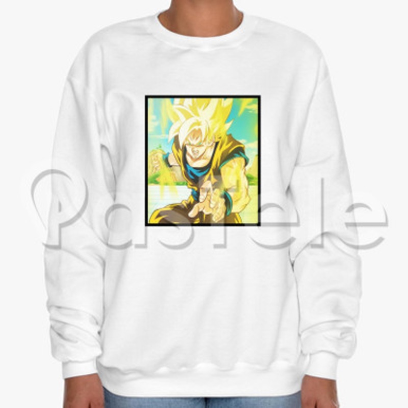 goku ssj 1 Custom Unisex Crewneck Sweatshirt Cotton Polyester Fabric Cloth