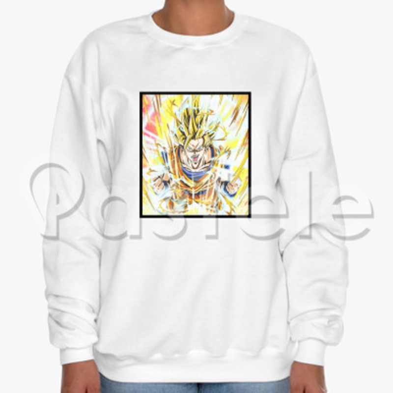 goku ssj 2 Custom Unisex Crewneck Sweatshirt Cotton Polyester Fabric Cloth