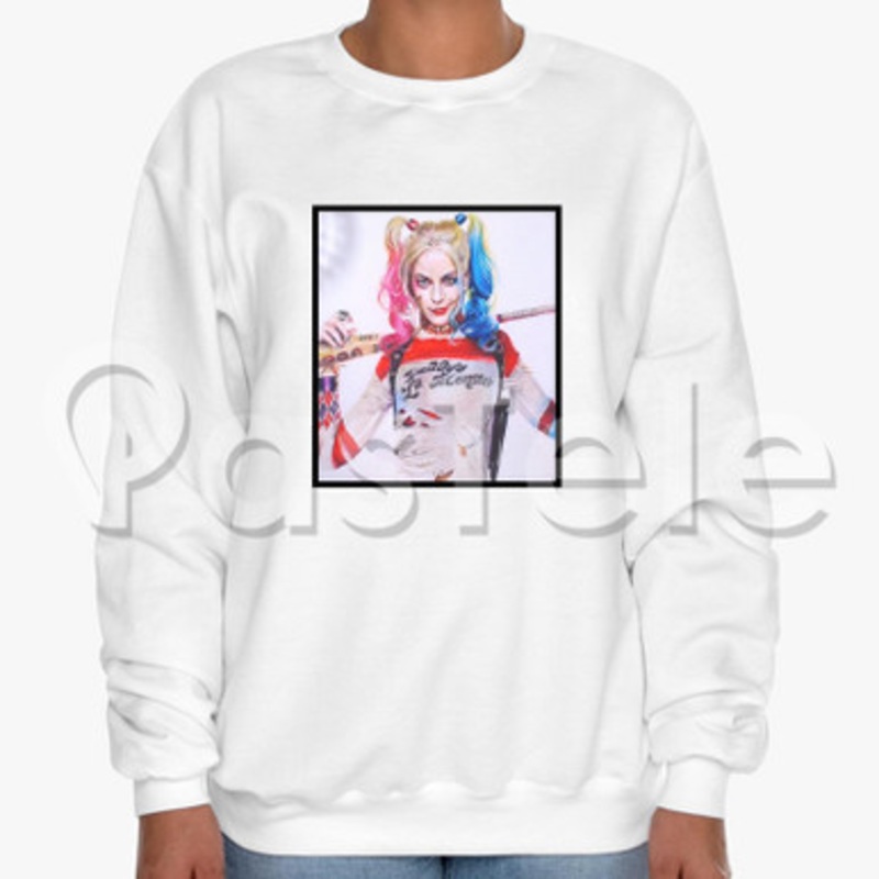 harley quinn 2 Custom Unisex Crewneck Sweatshirt Cotton Polyester Fabric Cloth