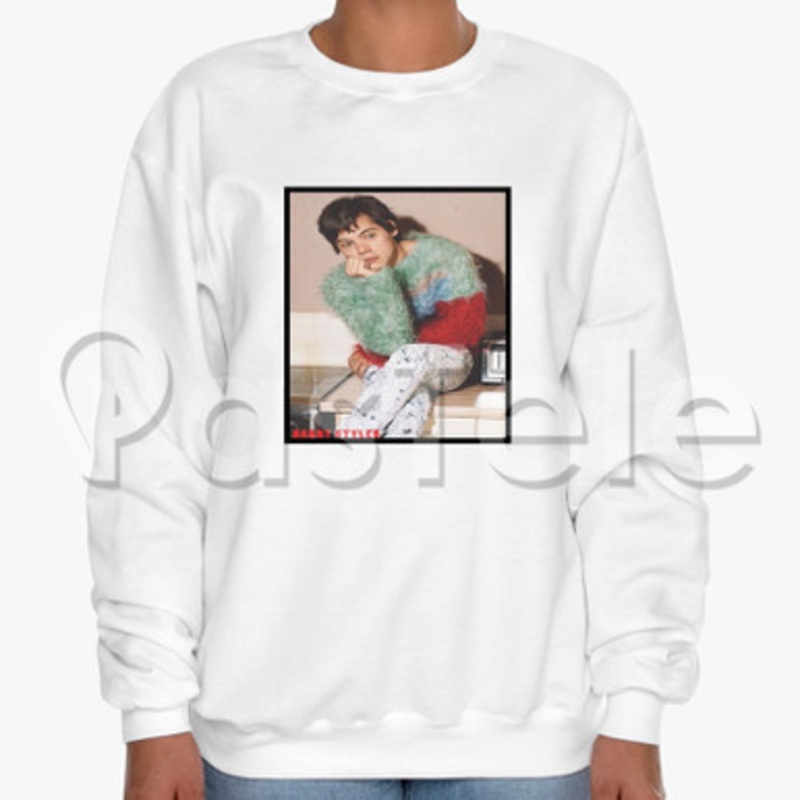Harry Styles Custom Unisex Crewneck Sweatshirt Cotton Polyester Fabric Cloth