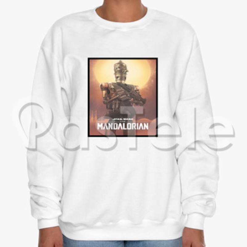 IG 11 Star Wars The Mandalorian Custom Unisex Crewneck Sweatshirt Cotton Polyester Fabric Cloth