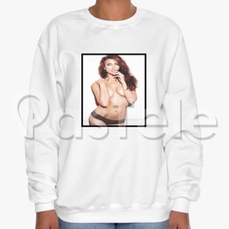 Irina Shayk Custom Unisex Crewneck Sweatshirt Cotton Polyester Fabric Cloth