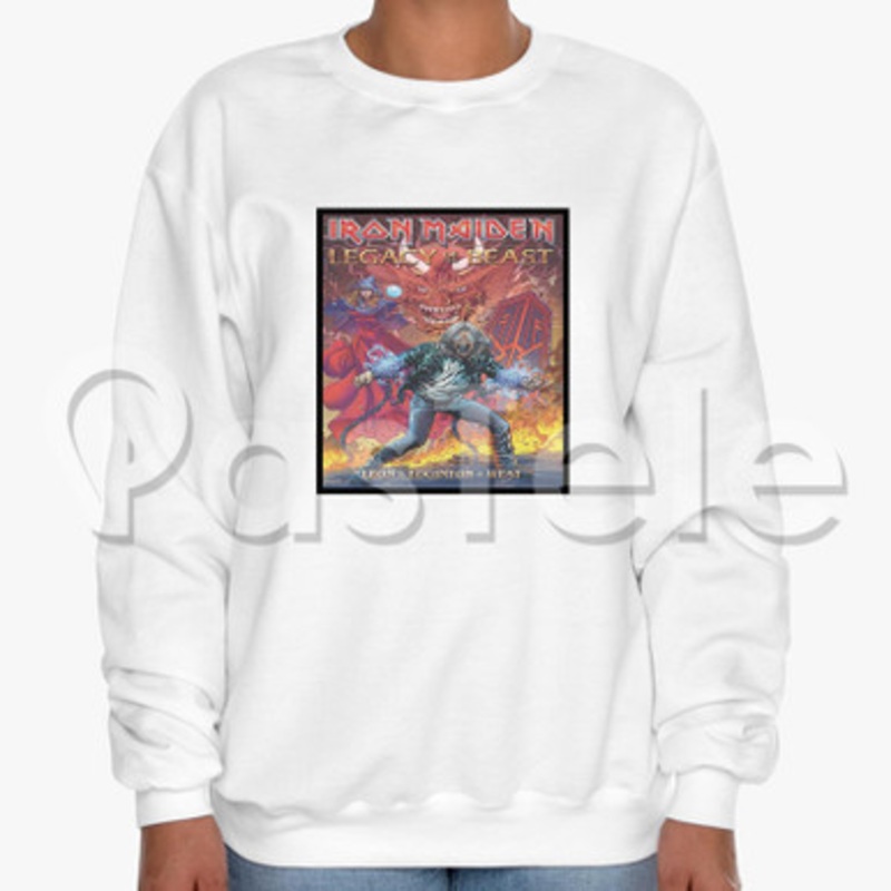 Iron Maiden Legacy of the Beast Custom Unisex Crewneck Sweatshirt Cotton Polyester Fabric Cloth