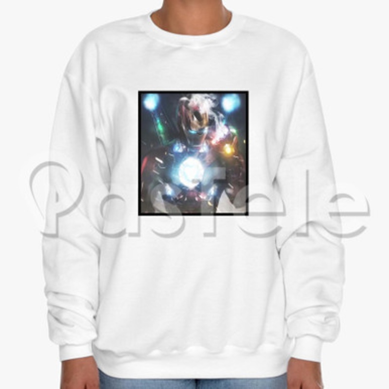 Iron Man Infinity Gauntlet Custom Unisex Crewneck Sweatshirt Cotton Polyester Fabric Cloth
