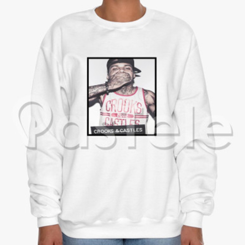 Kid Ink Custom Unisex Crewneck Sweatshirt Cotton Polyester Fabric Cloth