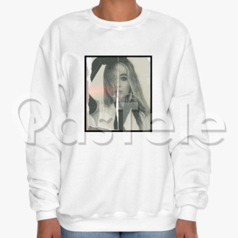 Sabrina Carpenter Why Custom Unisex Crewneck Sweatshirt Cotton Polyester Fabric Cloth