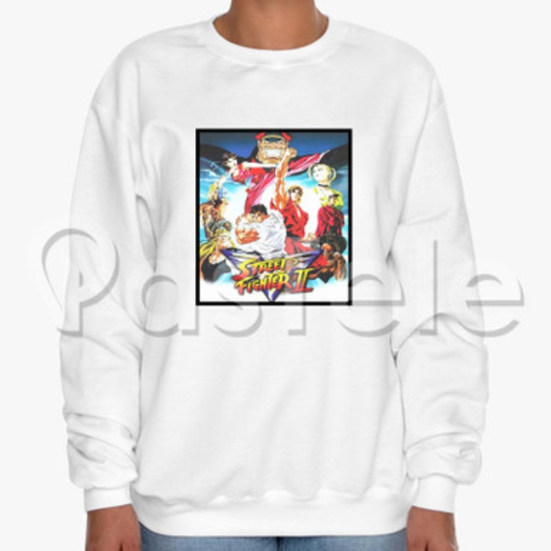 Street Fighter II Custom Unisex Crewneck Sweatshirt Cotton Polyester Fabric Cloth