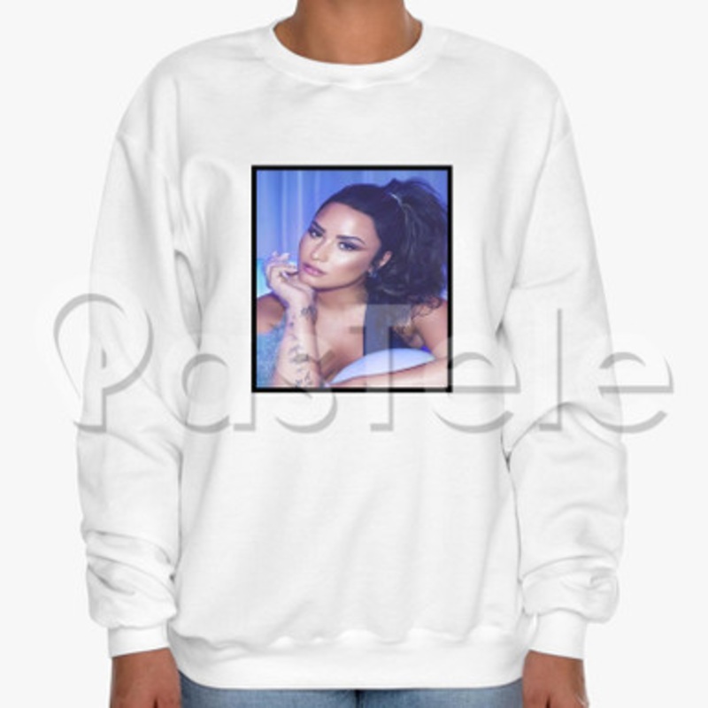 Demi Lovato Custom Unisex Crewneck Sweatshirt Cotton Polyester Fabric Cloth