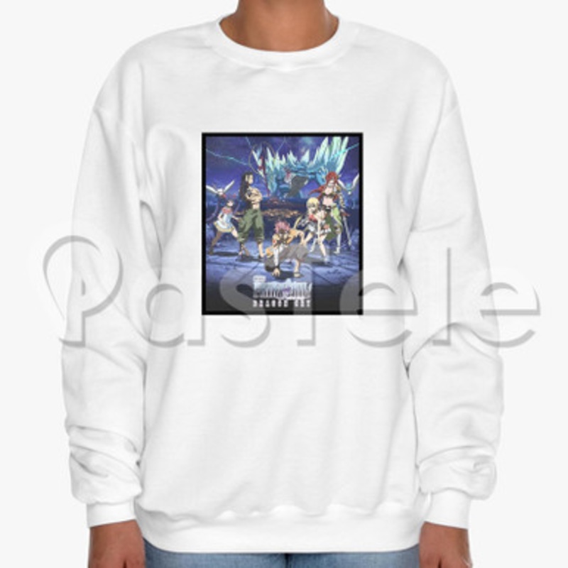 Fairy Tail Custom Unisex Crewneck Sweatshirt Cotton Polyester Fabric Cloth