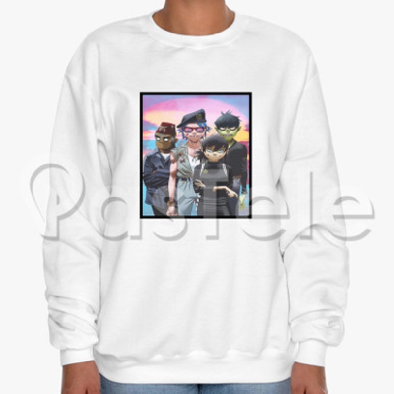 Gorillaz Custom Unisex Crewneck Sweatshirt Cotton Polyester Fabric Cloth