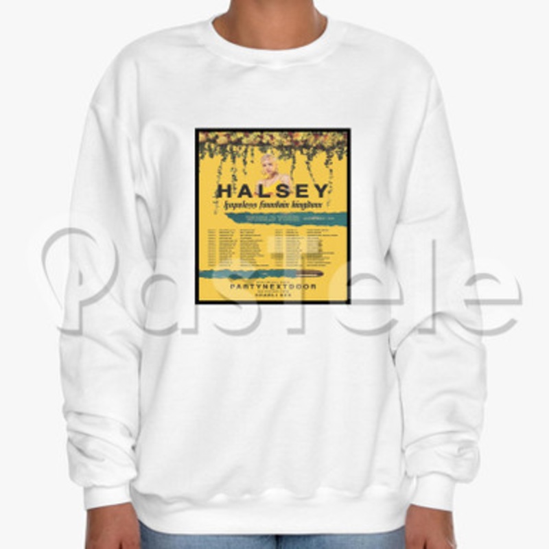 Halsey Hopeless Fountain Kingdom World Tour Custom Unisex Crewneck Sweatshirt Cotton Polyester Fabric Cloth