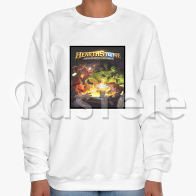 Hearthstone Heroes of Warcraft Custom Unisex Crewneck Sweatshirt Cotton Polyester Fabric Cloth
