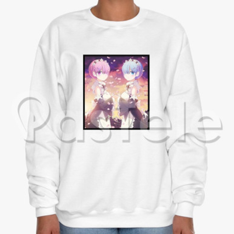 Re Zero Starting Life in Another World Custom Unisex Crewneck Sweatshirt Cotton Polyester Fabric Cloth