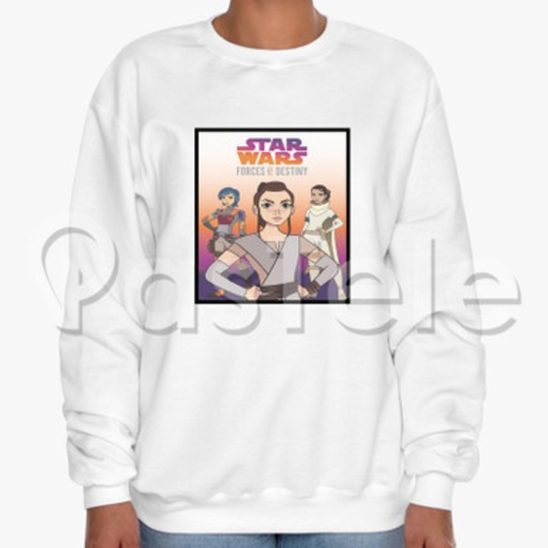 Star Wars Forces of Destiny Custom Unisex Crewneck Sweatshirt Cotton Polyester Fabric Cloth