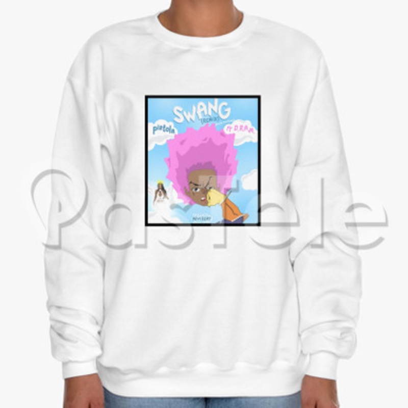Swang Pistola Feat DRAM Custom Unisex Crewneck Sweatshirt Cotton Polyester Fabric Cloth