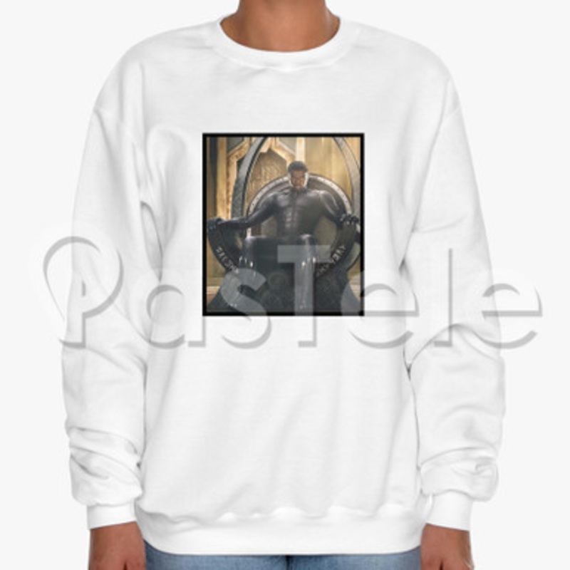 Black Panther Custom Unisex Crewneck Sweatshirt Cotton Polyester Fabric Cloth